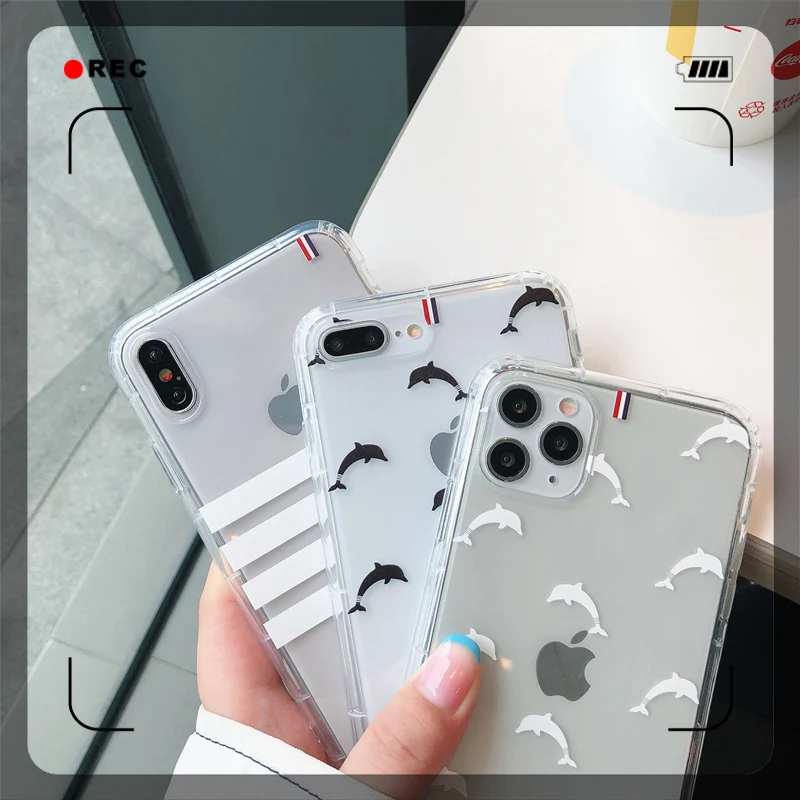 Новый роскошный силиконовый прозрачный чехол с диагональным переплетением и