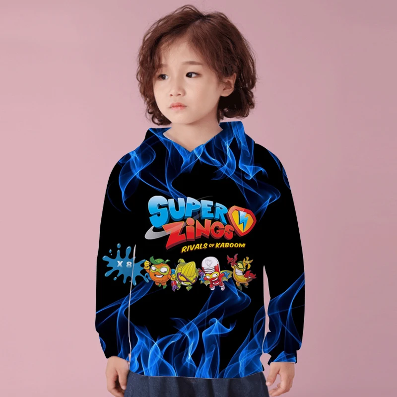 

Bab boy Clothes Super Zings Hoodie Girls Cartoon 3D Pullovers Children Superzings Sweatshirt Harajuku Streetwear Kids Hoodies