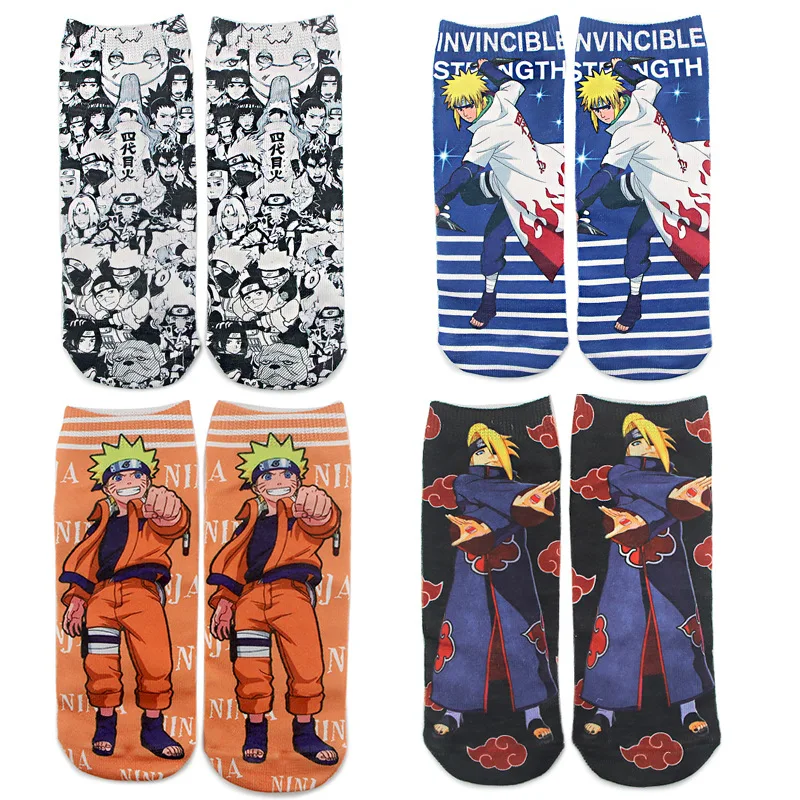 Calcetines de Anime para ni&ntilde;os y ni&ntilde;as, calcet&iacute;n de Naruto, Tokyo Ghoul, Demon Slayer, Conjure back, dibujos animados, figura de anime, casual, divertido, xxx-1
