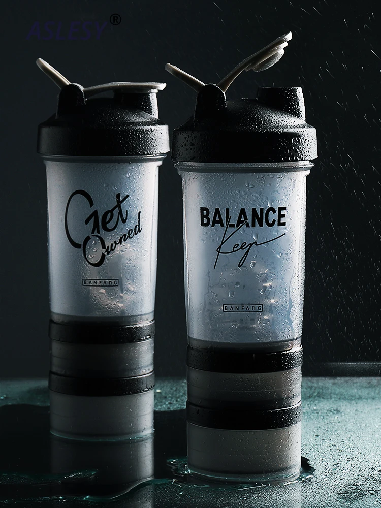500 мл шейкер для занятий спортом бутылка протеина питательная пудра чашка