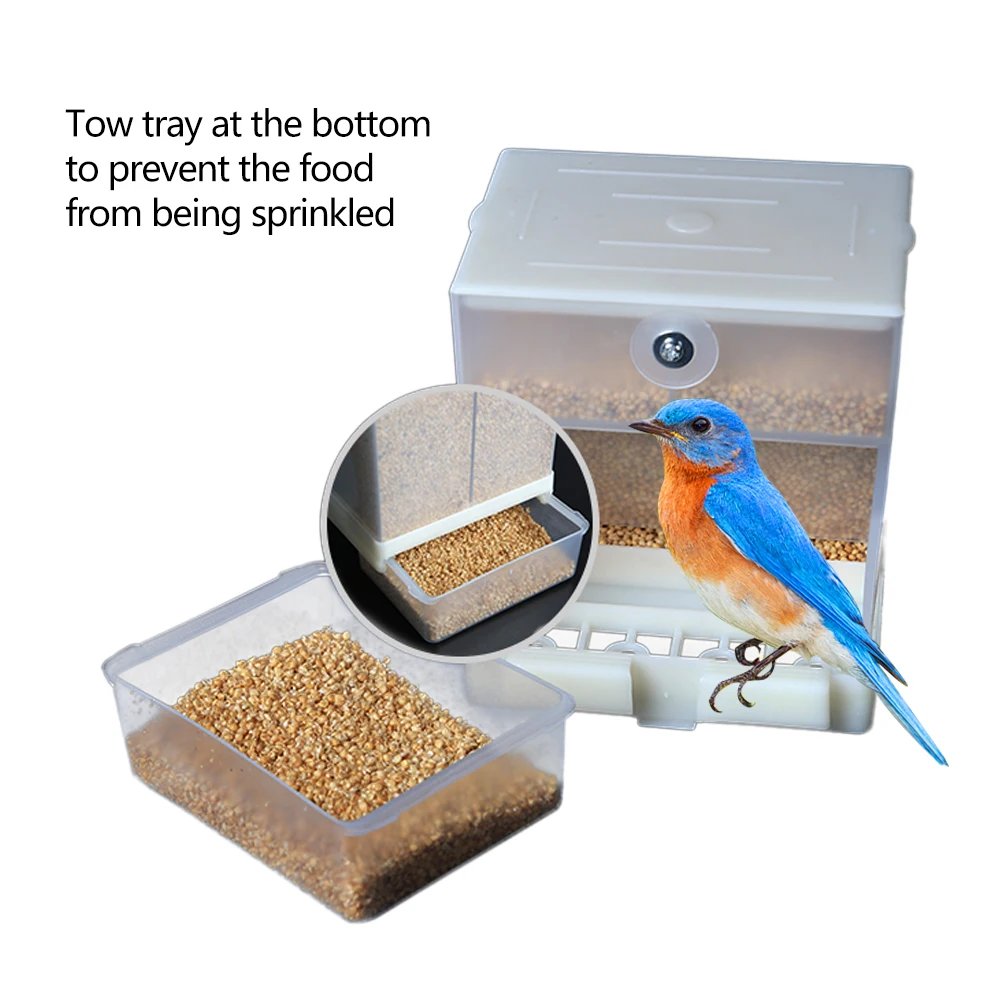 440 мл/850 мл Акриловая кормушка для попугаев гнездо пластиковая автоматическая