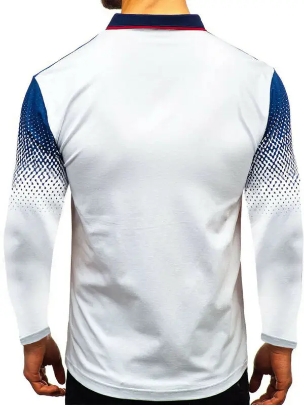 Рубашка мужская приталенная с длинным рукавом модная сорочка градиентом