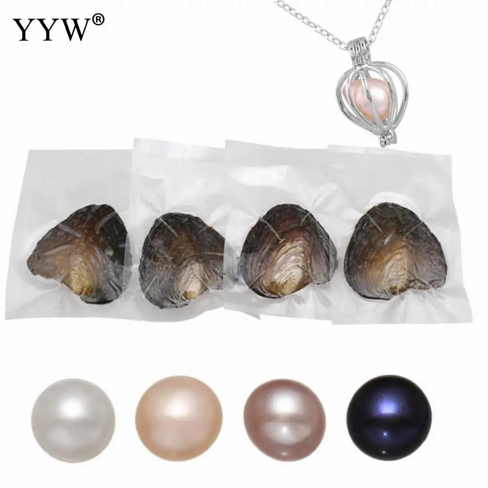 

4 шт./лот вакуумные 7-8 мм круглые жемчужины Akoya в Oyster Белый Розовый Черный желаемый Жемчуг Бусины DIY ювелирные аксессуары