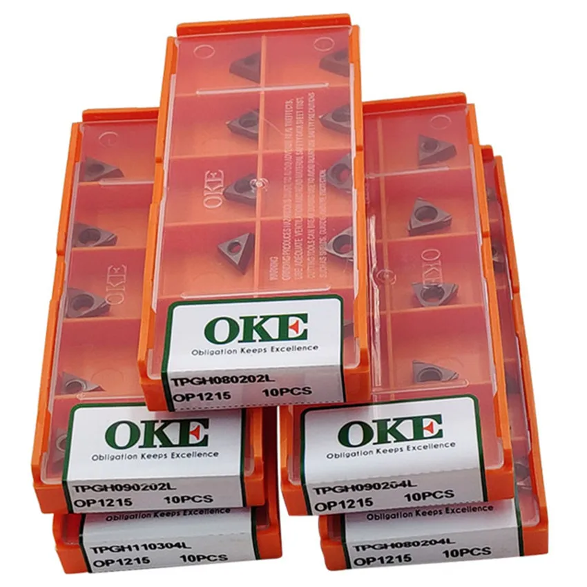

OKE TPGH080202L / TPGH080204L / TPGH090202L / TPGH090204L / TPGH110302L / TPGH110304L OP1215 ЧПУ карбдная Вставка 10 шт./кор.