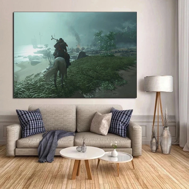 Картина на холсте призрак цушимы в японском стиле