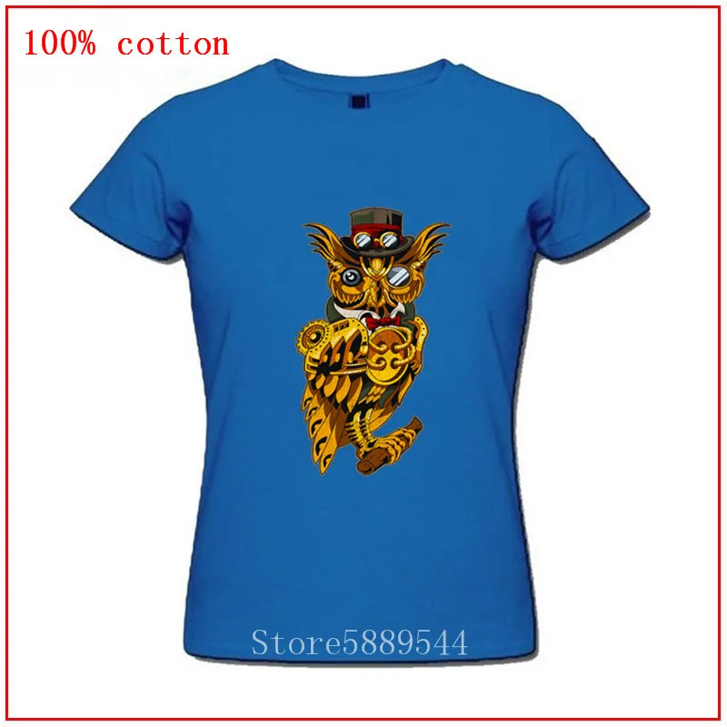 Элегантная Милая футболка в стиле стимпанк с совой модная брендовая одежда 2020