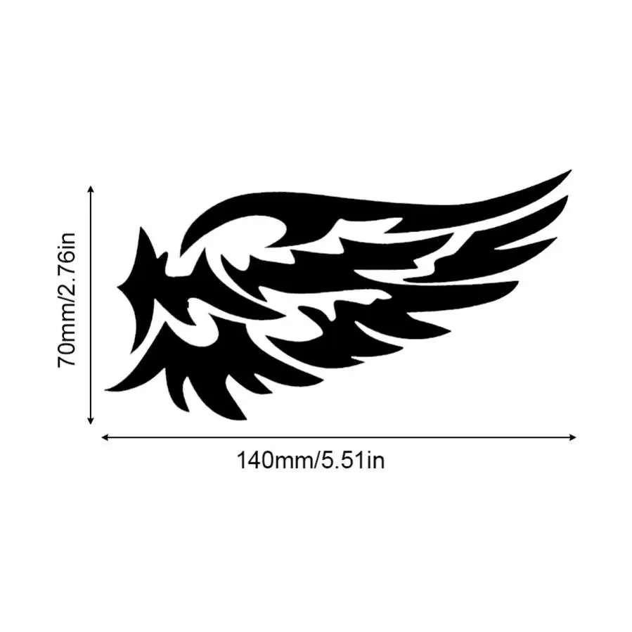 Автомобильная виниловая наклейка Крылья Ангела 14x7 см