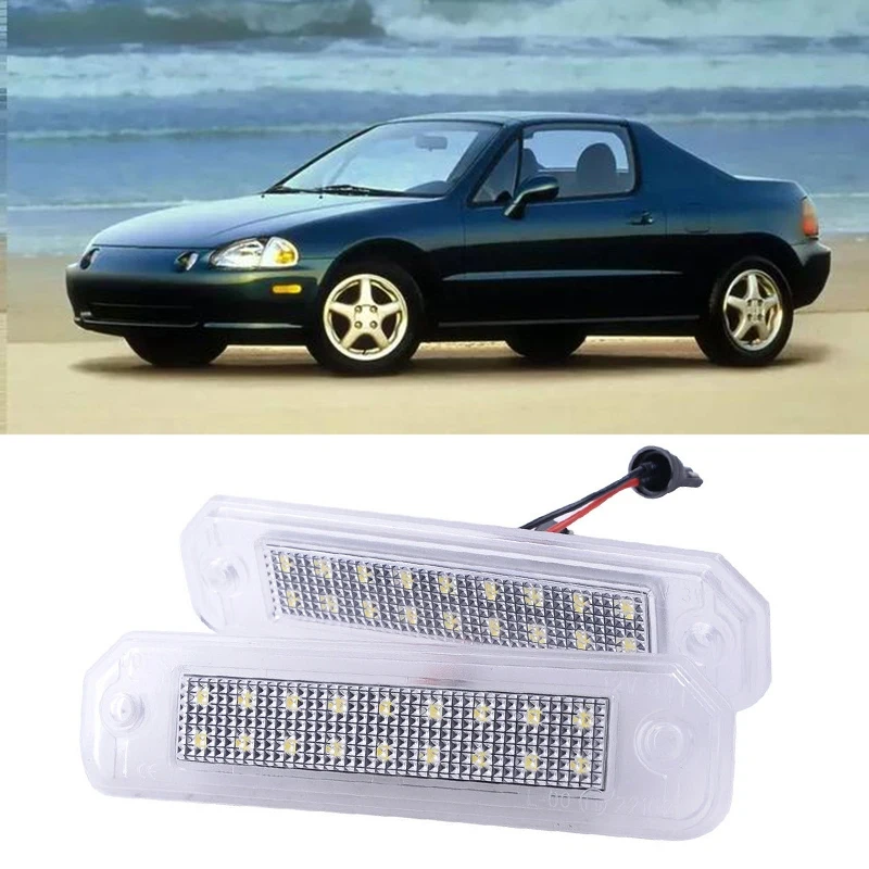 

Car LED Number License Plate Lights Lamp For Honda Civic Del Sol Trunk 1993-1997