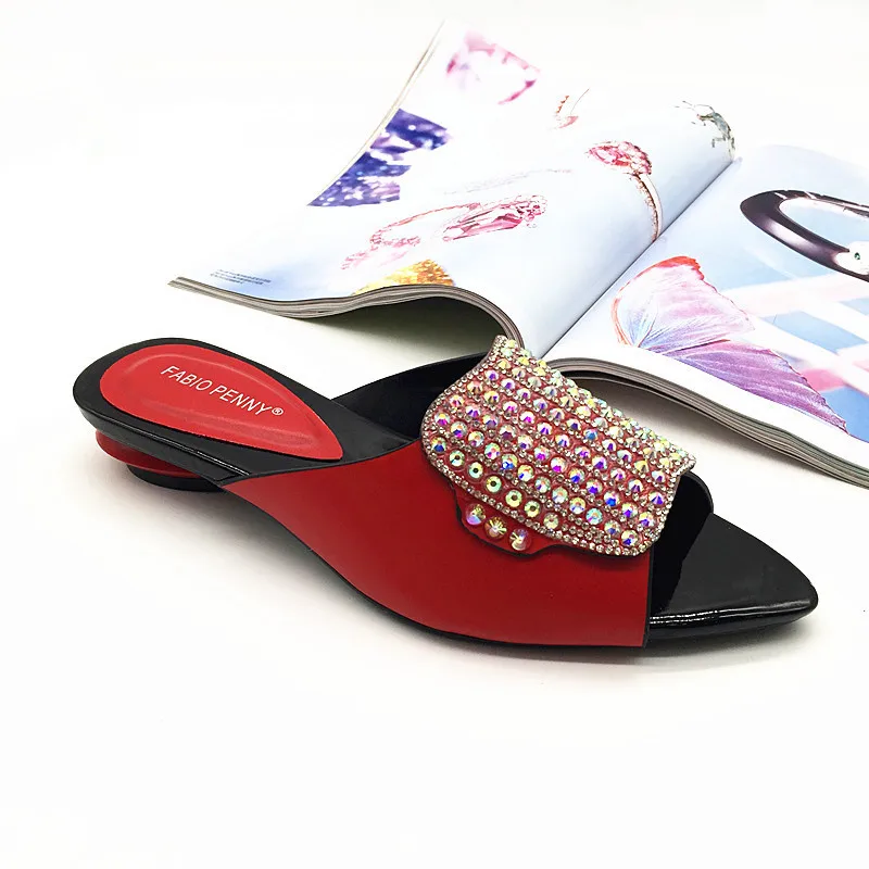 

Новейшие женские свадебные тапочки, африканская женская обувь, украшенная стразами, свадебная обувь, роскошная женская обувь, итальянская ...