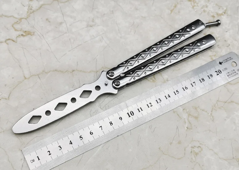 

Stainless Steel Foldable Comb Stainless Steel Practice Training Fold Knife Dull Tool Outdoor Camping Knife Comb Tool