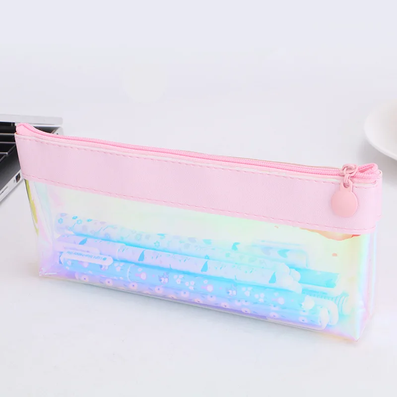 Чехол для карандашей с лазерным рисунком простой Дамский пенал в форме сердца