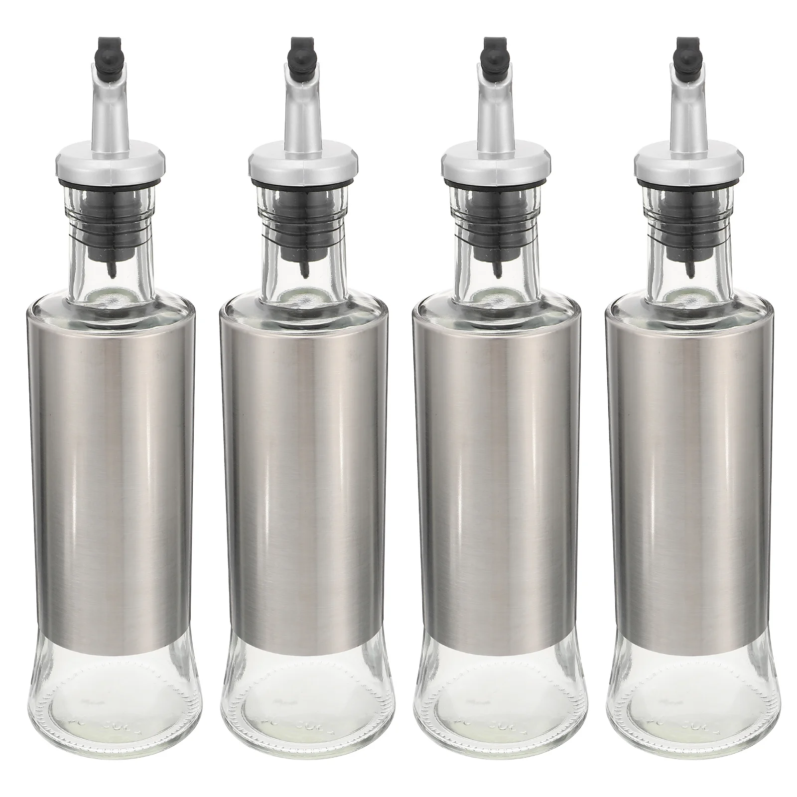 

4Pcs Seasoning Bottles Oil and Vinegar Cruet Dispenser Set with Drip Free Design