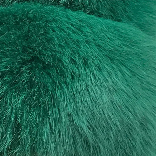 Green Пальто из натурального меха с длинными рукавами, женская зимняя куртка из натурального Лисьего меха, высококачественное пальто из натурального Лисьего меха - Цвет: Green