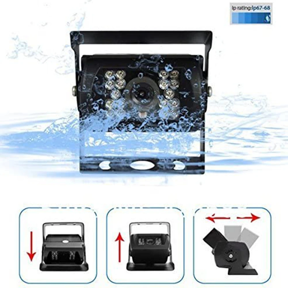 

Car Video Recorder Mirror Monitor 18LED IR Night Vision Reverse Rear View Camera 7 inch TFT LCD Car Bus RV Monitor