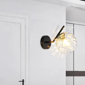 Post Modern Nordic Wall Sconce Dining Living Room Bedside Aisle Corridor Study Backdrop Lighting Hotel Lights Globe Glass Lamps
