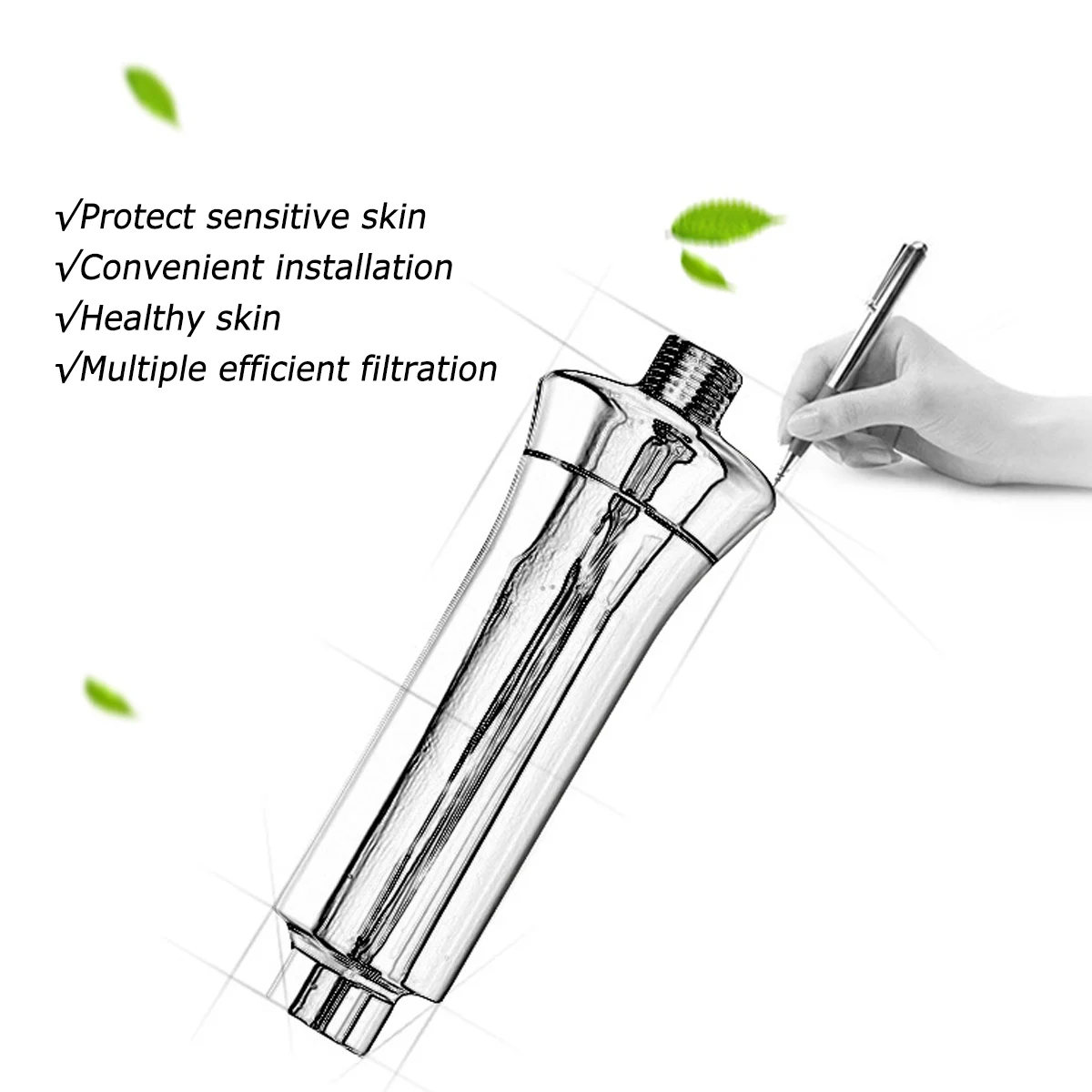 

15/12 stage Household bath Water Purifier Chlorine Shower Filter Activated Carbon Faucets Eliminates Chlorine water purifier