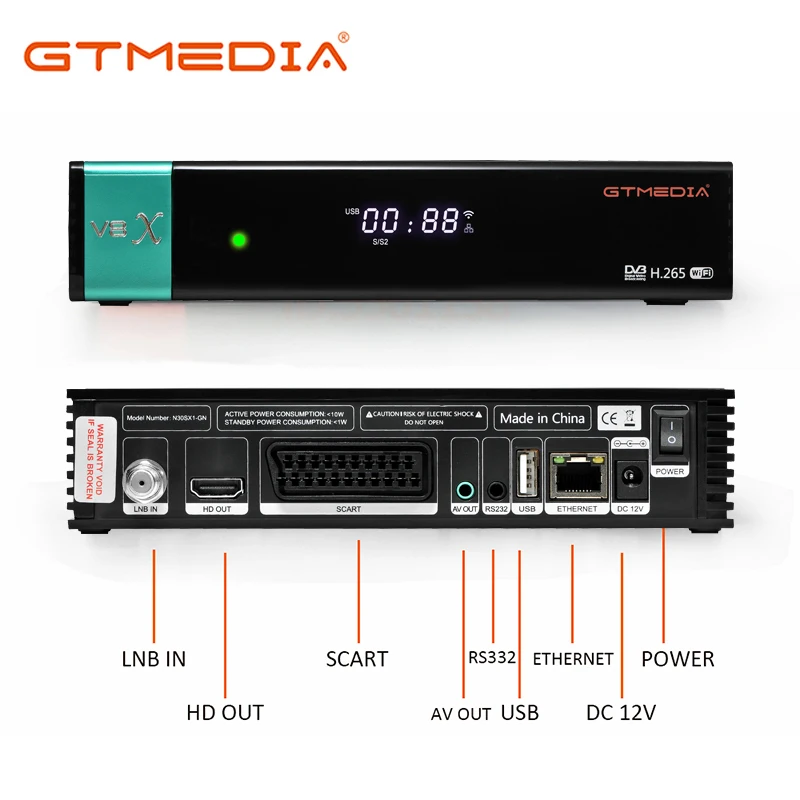 Лучший 1080P DVB-S2 GTmedia V8X-цифра спутниковый телевизионный ресивер Встроенный wifi Full HD