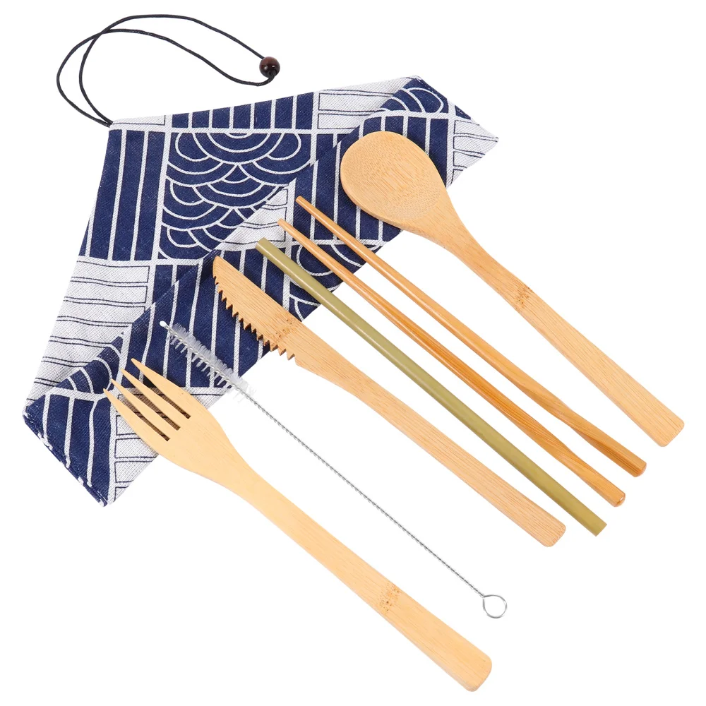 1 Набор портативных столовых приборов для путешествий кемпинга набор