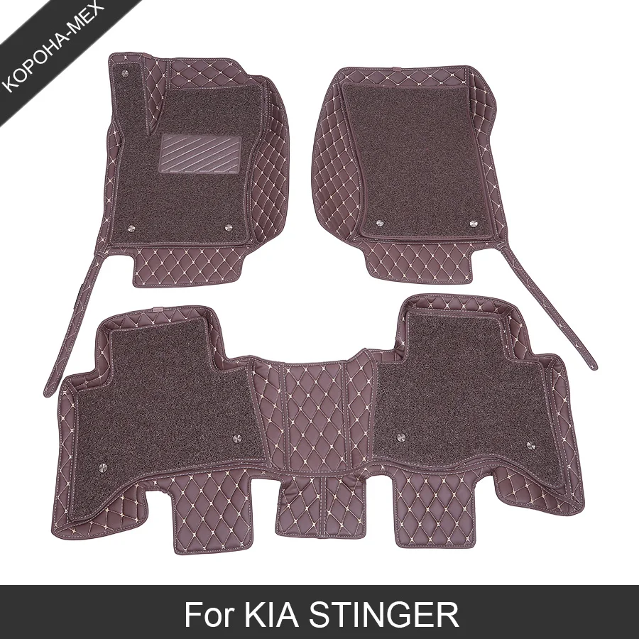 

KOPOHA-MEX Floor Mats For KIA STINGER Car Mats car accessories car styling auto floor mats Custom Car Floor Mats