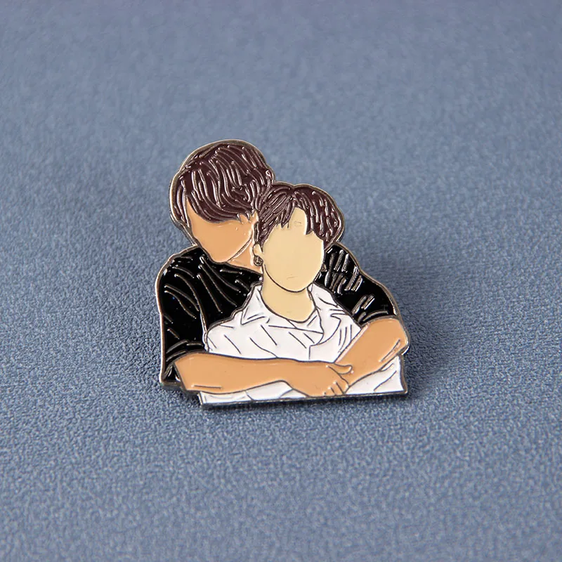 K-pop Band Sweet Jinmin Hugging GAY LGBTQ Pride Enamel Brooch Pin Hat Bag Collar Lapel Pins Badges Fashion Jewelry Accessories | Украшения