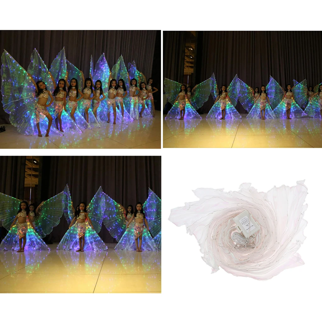 

LED Glow Light Up Belly Dance Costume with Sticks Performance Props