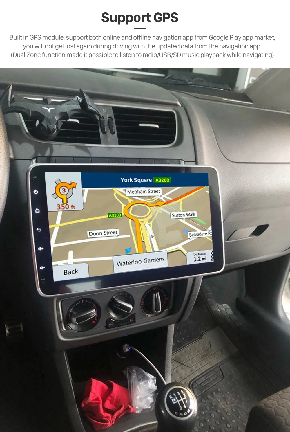Автомобильный мультимедийный видеоплеер IPS экран Радио 1 din DVD WiFi GPS навигация Android