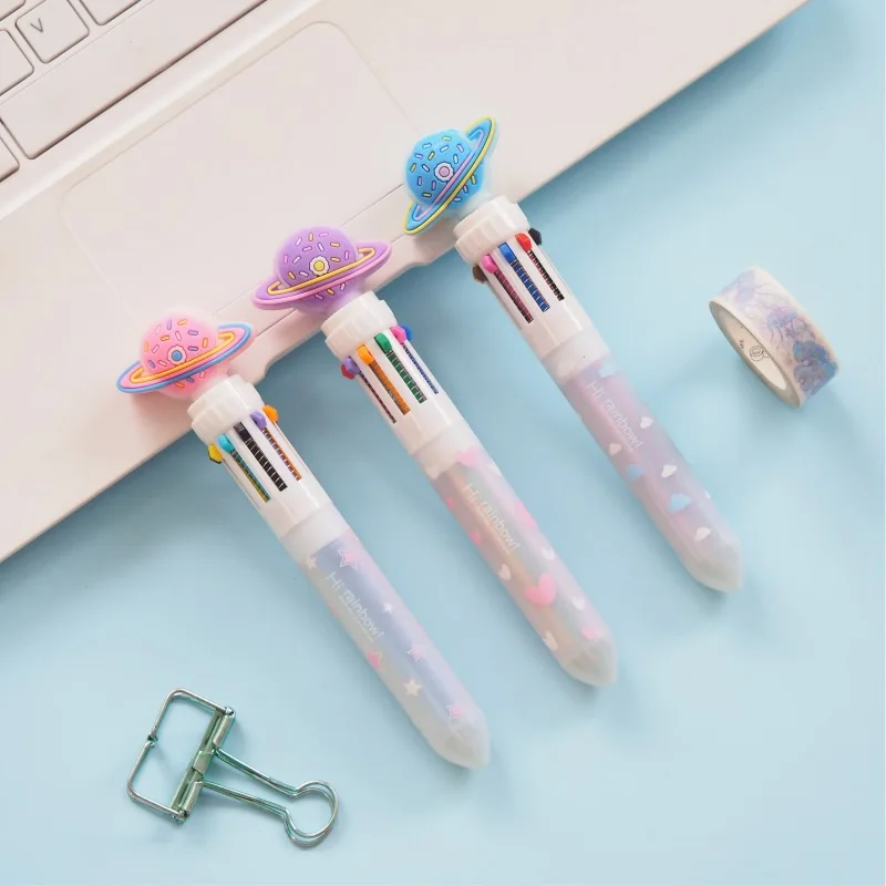Candy Planet Моделирование 10 цветов массивная Шариковая ручка для школы офиса поставка подарок канцелярские принадлежности Papelaria Escolar