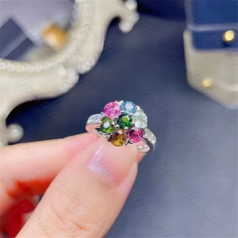 

Женское кольцо из серебра 925 пробы с турмалином