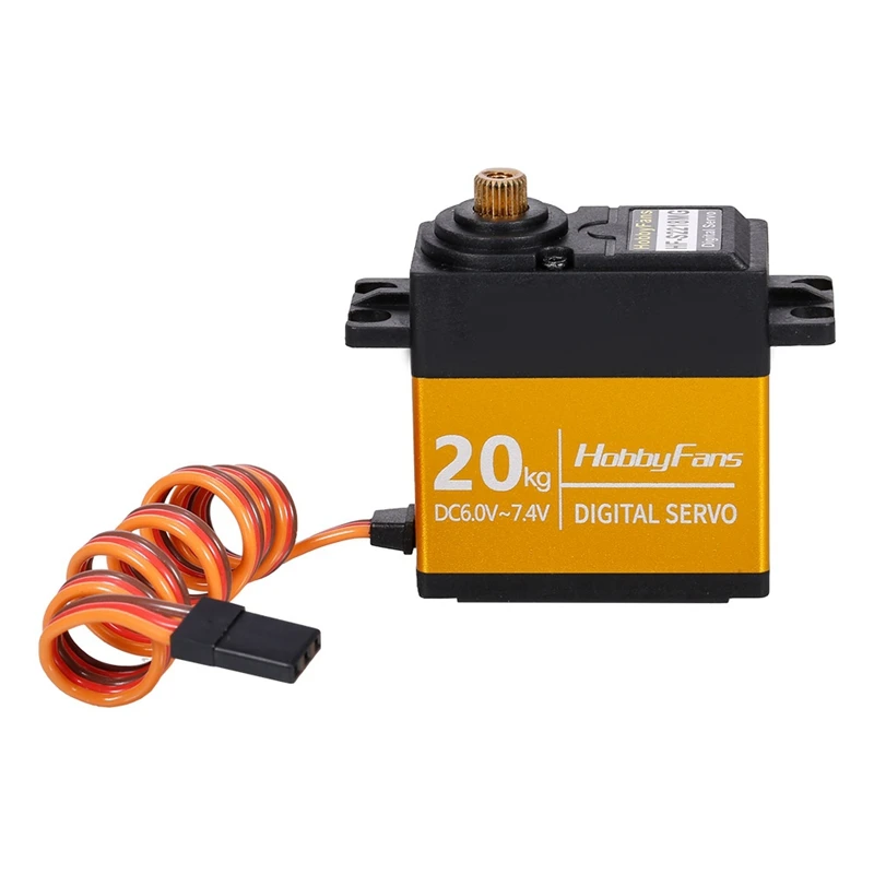 

20KG Metal Gear CNC Waterproof Steering Gear Set Arm High Torque for 1/10 1/8 RC Car Servo