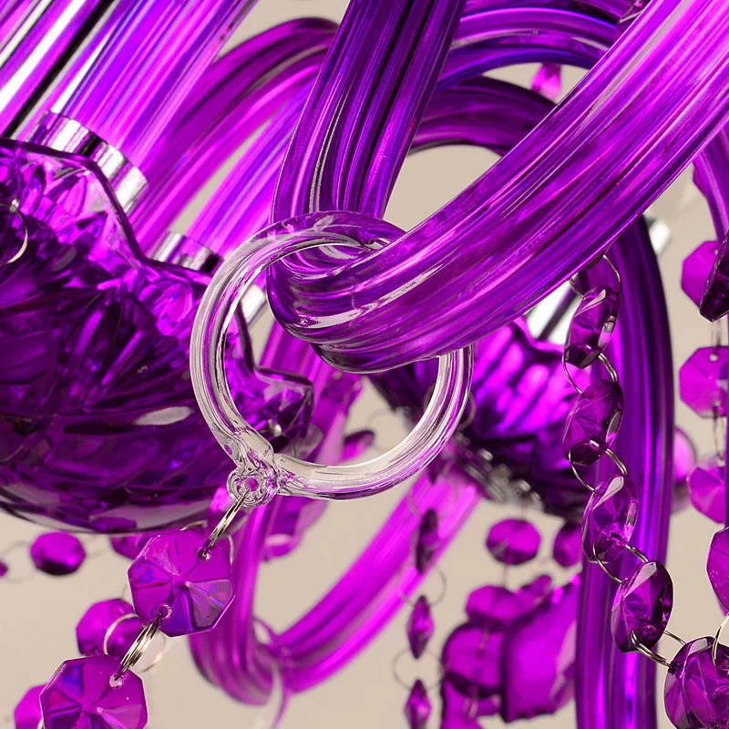 

European Style Crystal Chandelier Kitchen Tools Bedroom Cafe KTV Color Candle Lamp Kitchen Island Lighting