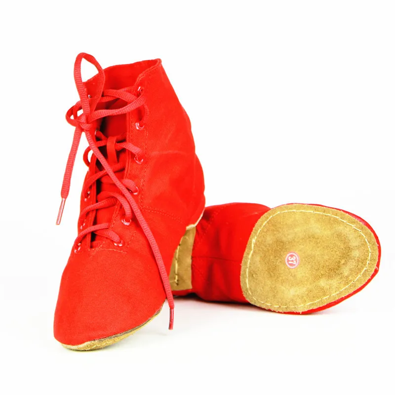 SUN LISA Women's Jazz Dancing Shoes Jazziness Modern Ballet Dance Shoes Black/ Red