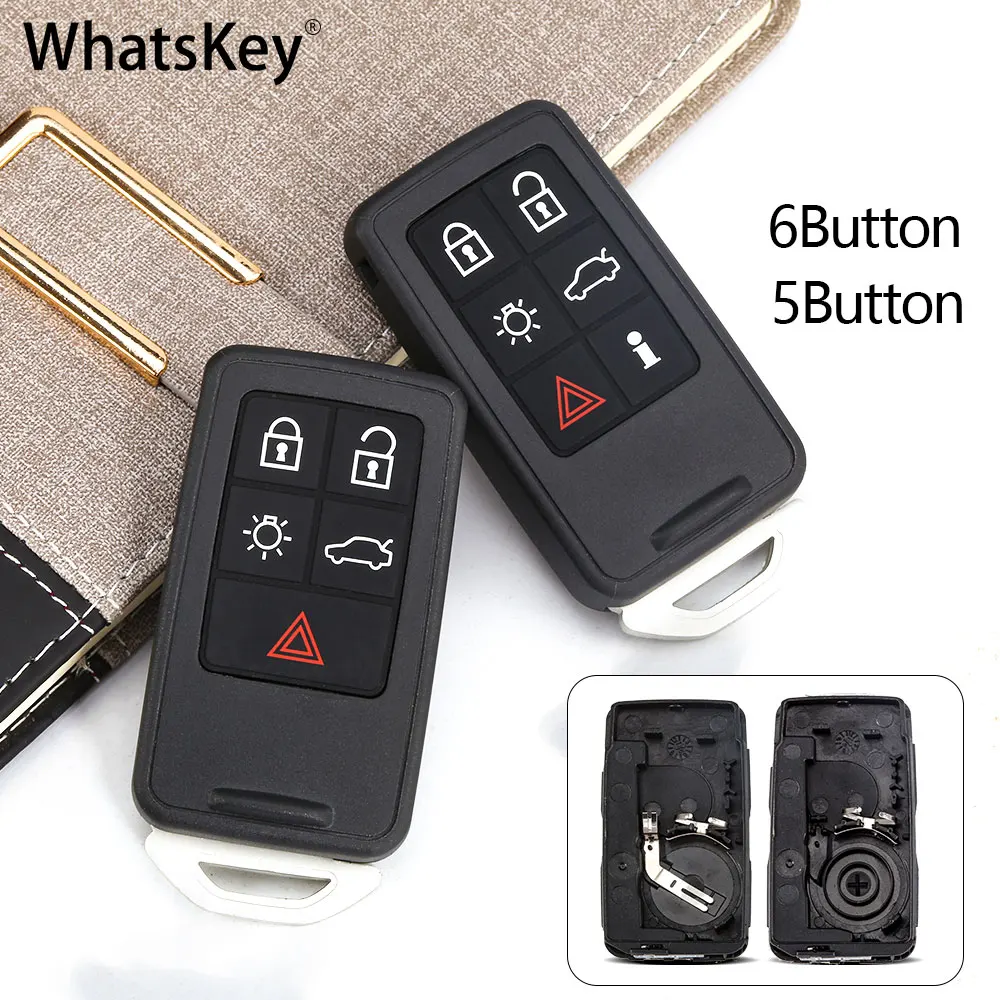 Replacement Smart 5/6 Buttons Car Key Shell Cover For Volvo XC60 S60 S60L V40 V60 S80 XC70 Fob Case With Blade Keyring