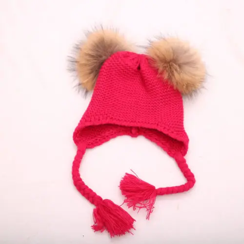 Модные детские зимние теплые шапки-бини для маленьких мальчиков и девочек милые