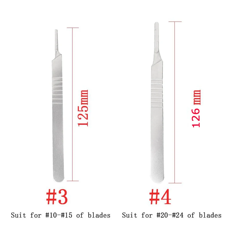Хирургические Скальпели из углеродистой стали лезвия + ручка скальпель ремонт
