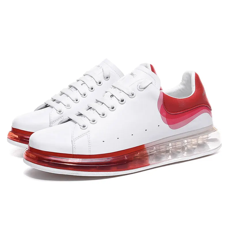 High quality new couple full PU air cushion casual shoes fashion sneakers tide gradient color men's sabots athletes | Обувь