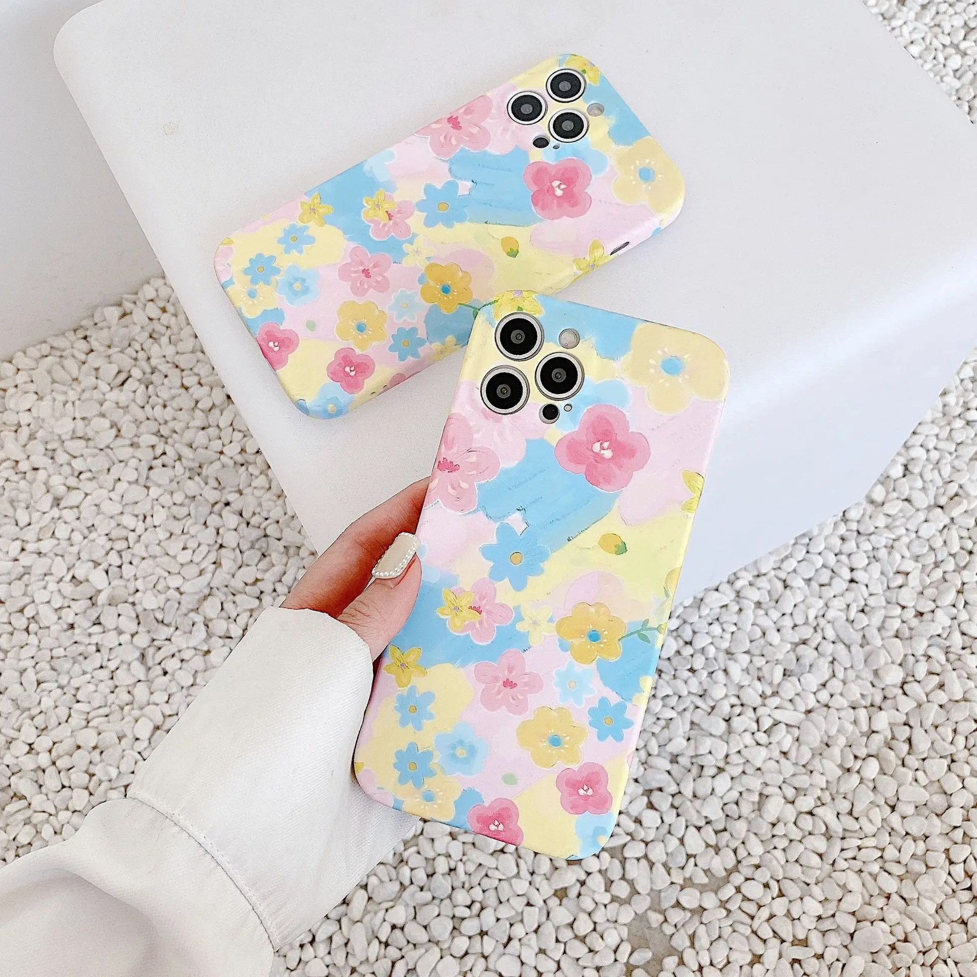 

Art Retro Oil Painting Daisy Flowers Phone Case For iPhone 12 11 Pro Max X Xs Max Xr 7 8 Puls SE 2020 Cases Soft Silicone Cover