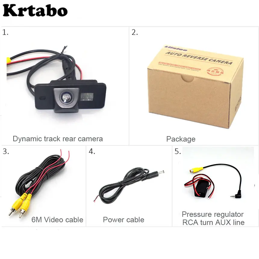 

krtabo Car rear camera For Audi RS6 Plus Avant 2008~2009 car night vision reversing camera CCD HD waterproof camera