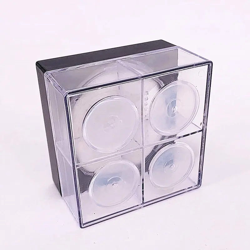 Новая Четырехцветная решетчатая коробка для рассыпного порошка макияжа