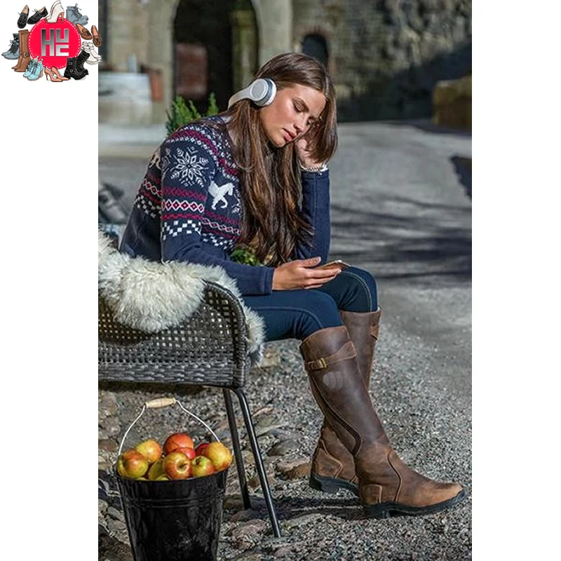 Горный всадник Снежная река Длинные сапоги для верховой езды от Rideaway Winter Boot Woman Knee