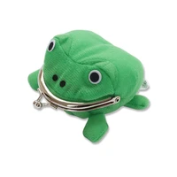 novelty adorable anime frog wallet coin purse key chain cute plush frog cartoon cosplay purse for women bag accessories