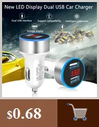 3.1A 5V двойной USB Автомобильное зарядное устройство с светодиодный дисплей универсальный телефон автомобильное зарядное устройство для Xiaomi samsung S8 iPhone X 8 Plus планшет и т. Д.#101