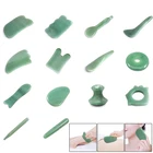 Спа-терапия, зеленый кварц, нефрит, камень для гуаша, искусственный нефрит, для лица, акупунктурная точка, массажный инструмент гуаша