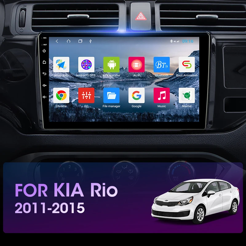 JMCQ T9 4G + 64G 8 ядра Android автомобильный Радио для KIA K3 РИО 2011 2017 мультимедийный