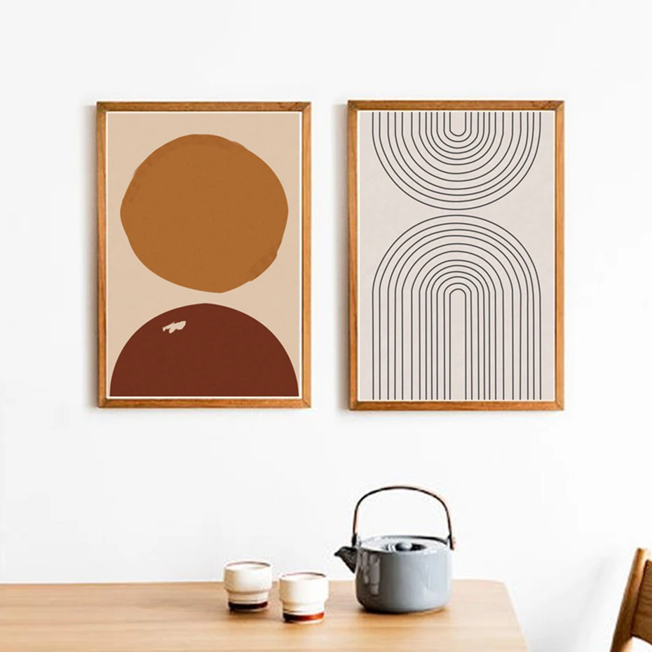 Модная Минималистичная абстрактная Настенная картина в богемном стиле