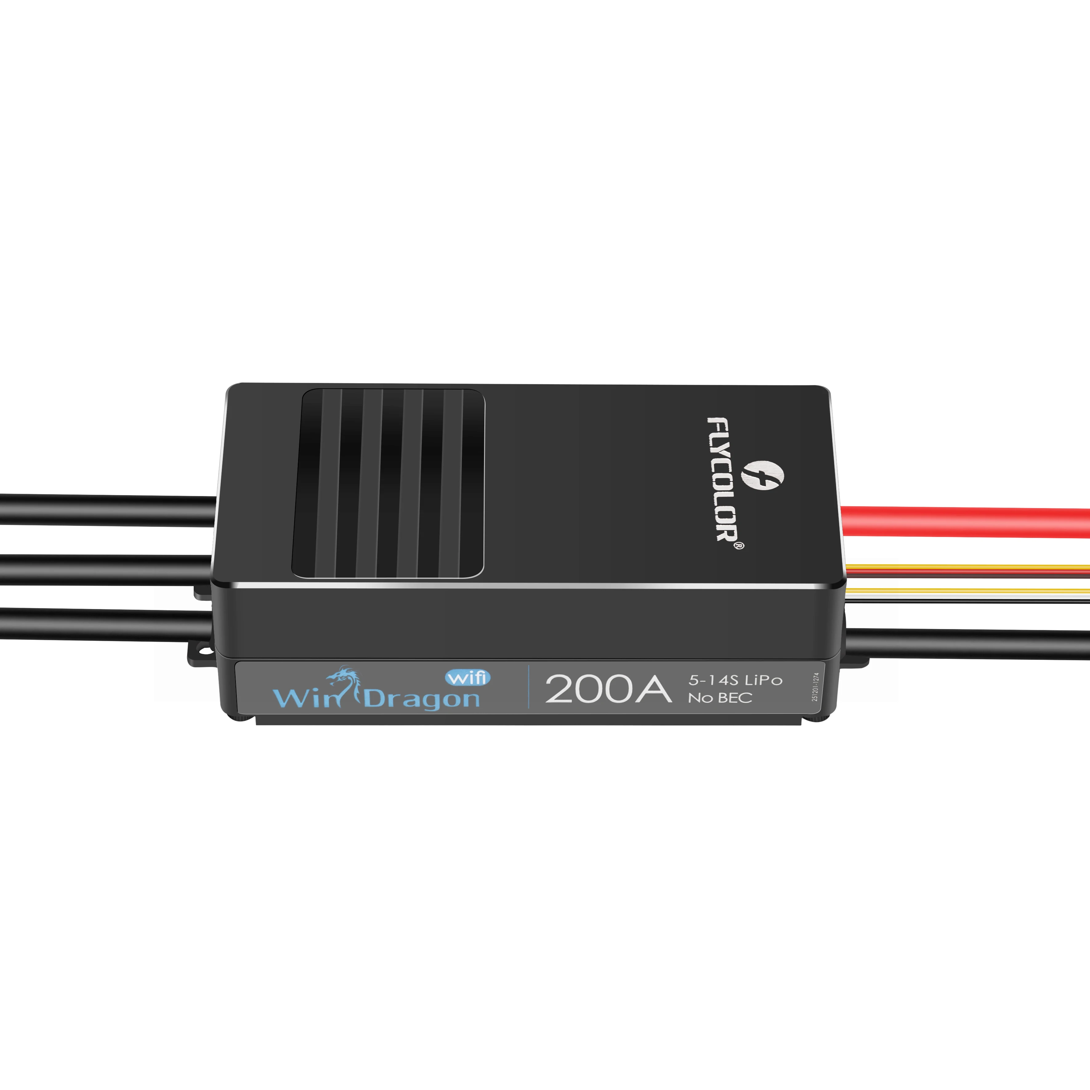 

Flycolor Windragon 200A 5-14S Lipo No BEC Mobile App Programming Data Recording Fixed Wing 3D back-propulsion Function