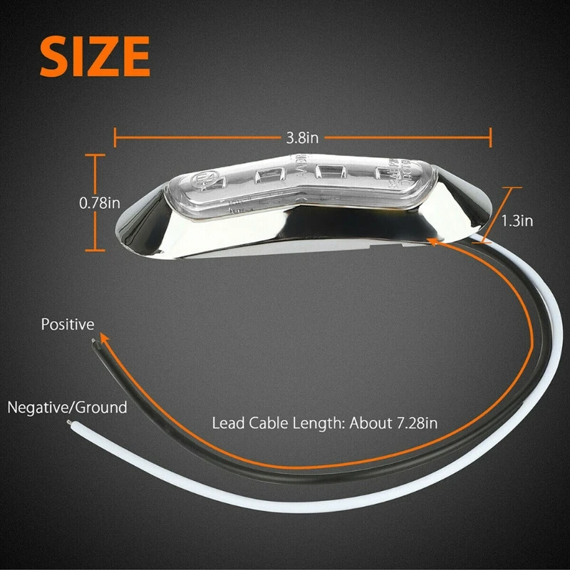 

10-30V Side Caution Lamp Automotive Light Accessories Replacement Widely Compatible with Trailer