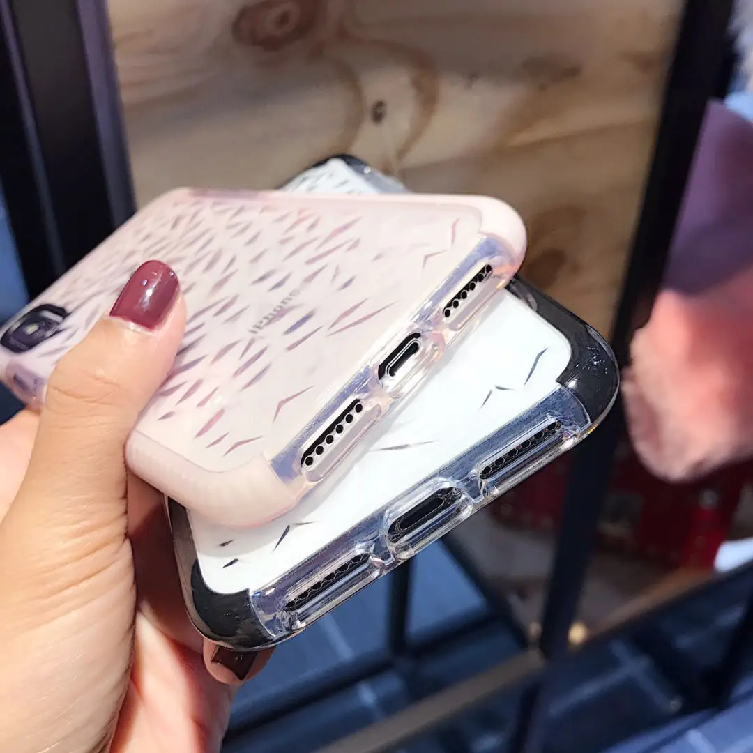 For iPhone 11 Pro XS Max XR 7 8 Plus Ultra Thin Diamond Grain Soft TPU Phone Back Cover Case Samsung Galaxy S9 NOTE9 | Мобильные