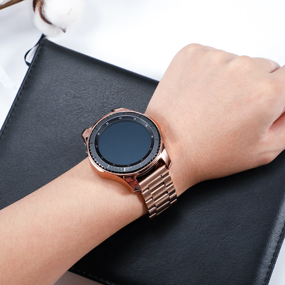 Ремень+ чехол для samsung gear S3 ремешок Galaxy watch 46mm 42 Нержавеющая сталь браслет+ Защитная крышка 20/22 мм ремешок для часов