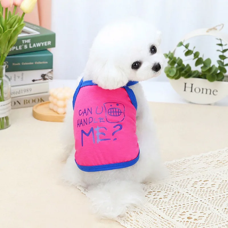 

Spring Summer Pet Dog Vest Shirt Cartoon Animal Cat Dog T-Shirt Clothes For Small Dogs Puppy Cats Breathable Vest Costume