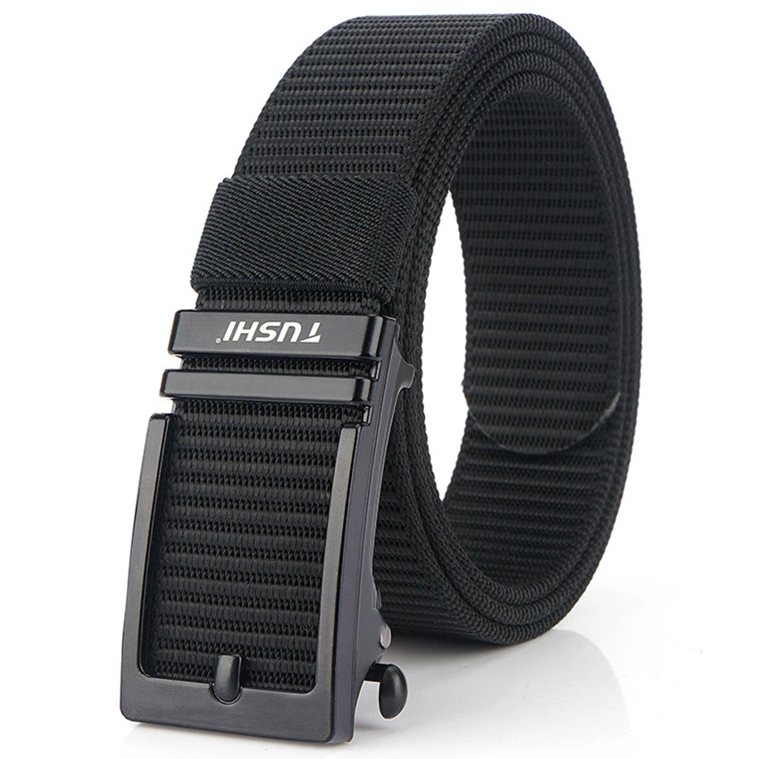

New Automatic Buckle Nylon Belts For Men Business Fashion Canvas Designer Belt Casual Trousers Wearable Breathable Men's Belt